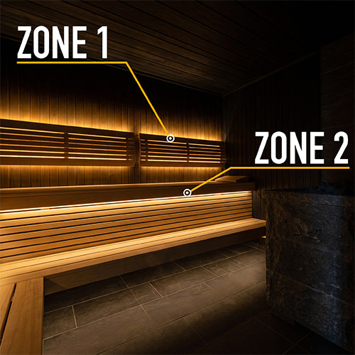 ProSaunas 2-Zone Dimmable White LED Light Strip Kit