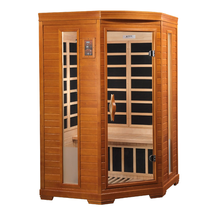 Golden Designs Dynamic Llumeneres 2-Person Ultra Low EMF (Under 3MG) FAR Infrared Sauna (Canadian Hemlock)