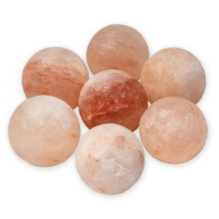 Saunum Himalayan Salt Orb Set - 7 Pink Himalayan Salt Spheres