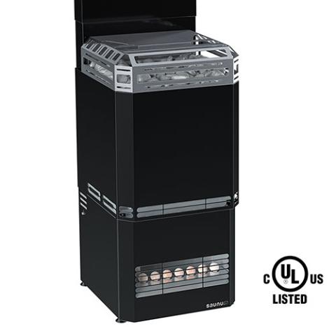 Saunum AIR L 13 Sauna Heater Air Series, 13kW Sauna Heater w/Climate Equalizer, Black