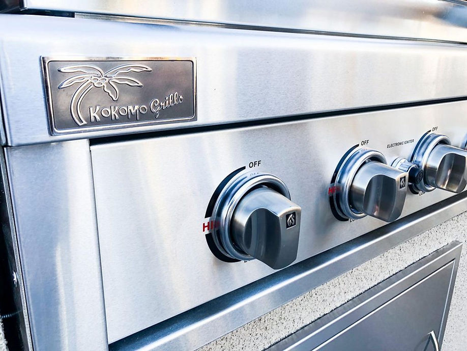 The Cayman 5' BBQ Island with 4 Burner Built In BBQ Grill - Thumbnail 4