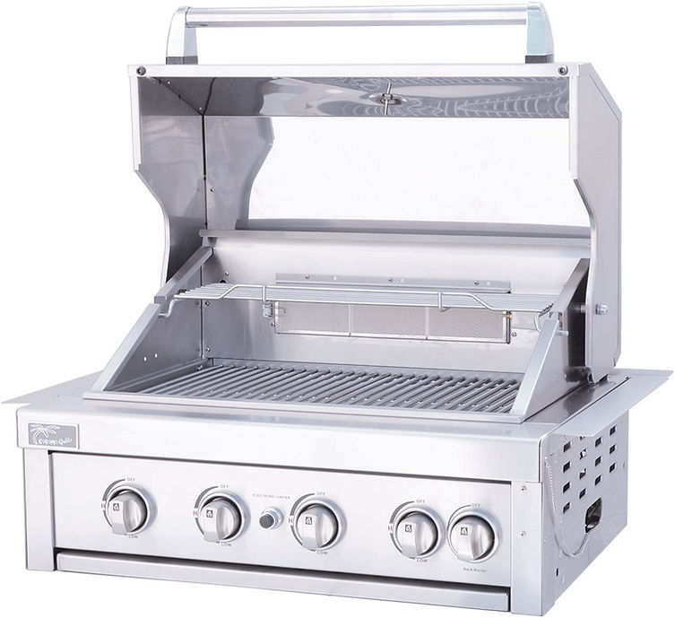 The Cayman 5' BBQ Island with 4 Burner Built In BBQ Grill