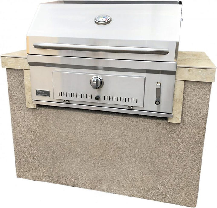 St. Martin 4' Charcoal Built In BBQ Island