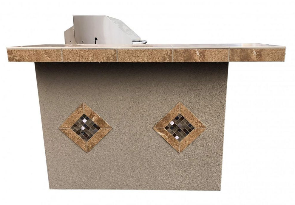 Havana L-Shape BBQ Island With Bar Seating and Built In BBQ Grill 4'x5' BBQ - Thumbnail 3