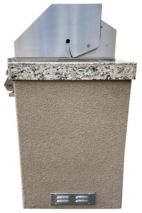 The 5' Maldives BBQ Island with Built In 4 Burner BBQ Grill and Access Door - Thumbnail 3