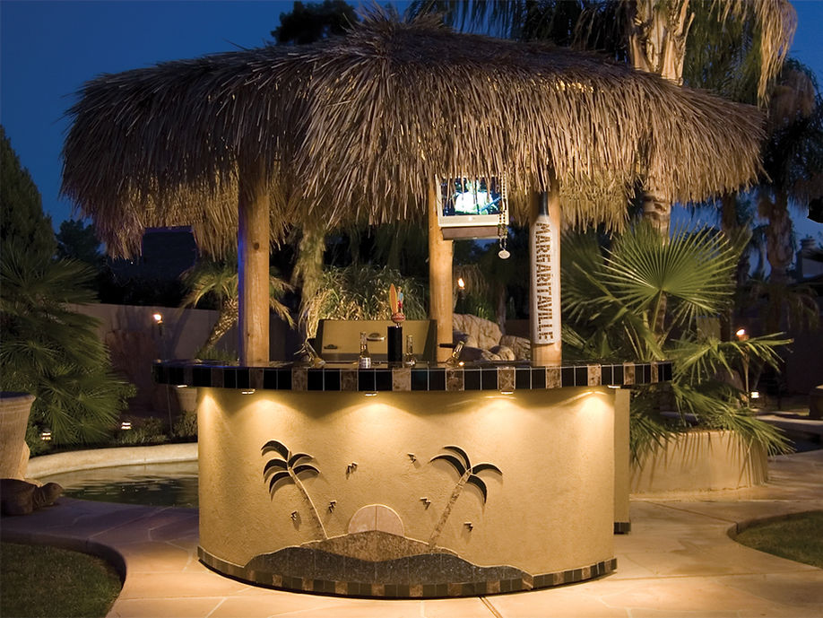 Tahiti Outdoor Kitchen with 10 foot Palapa and Built In BBQ Grill