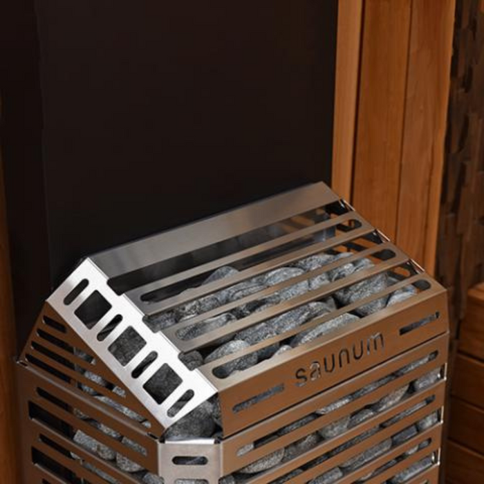 Saunum AIR 10 Sauna Heater, Air Series, 9.6kW Sauna Heater w/Climate Equalizer, Stainless Steel