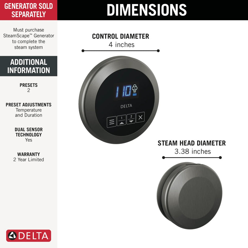 Delta 5CH-250R-KS-PR — Lumicoat Black Stainless
