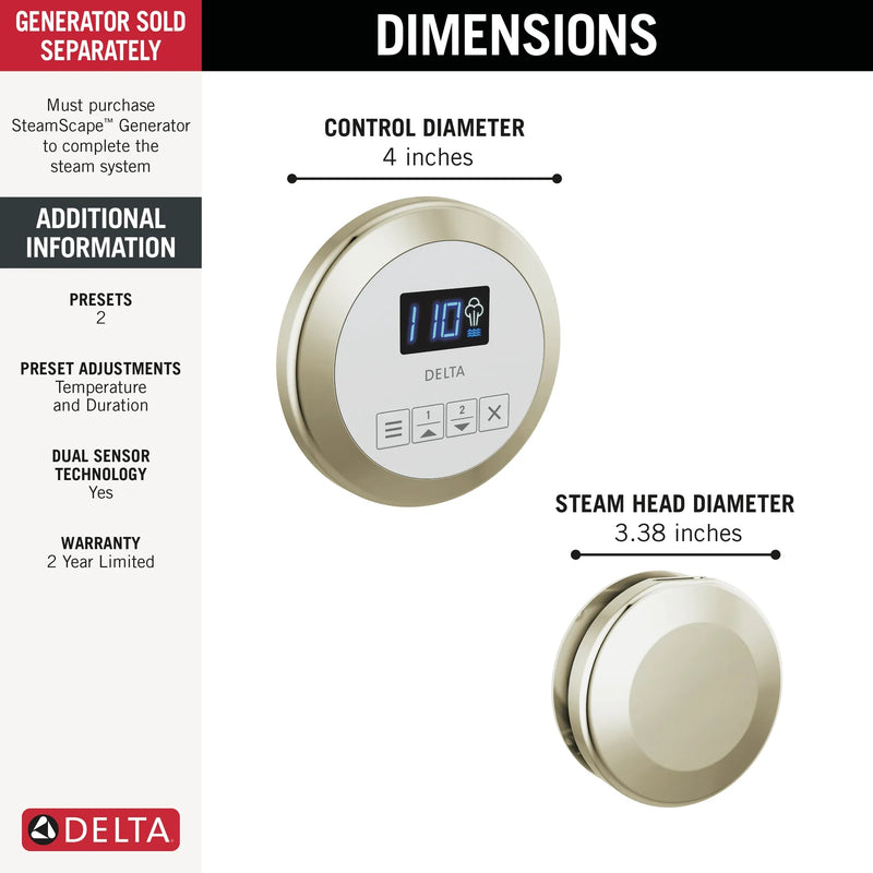 Delta 5CH-250R-PN-PR — Lumicoat Polished Nickel