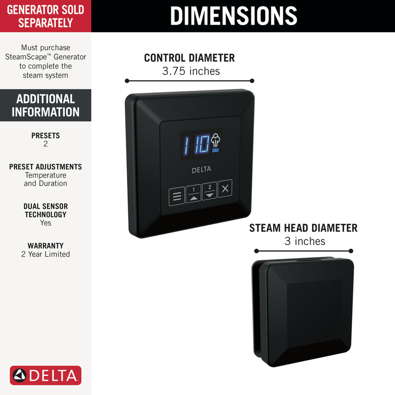 Delta 5CH-250T-BL — Matte Black