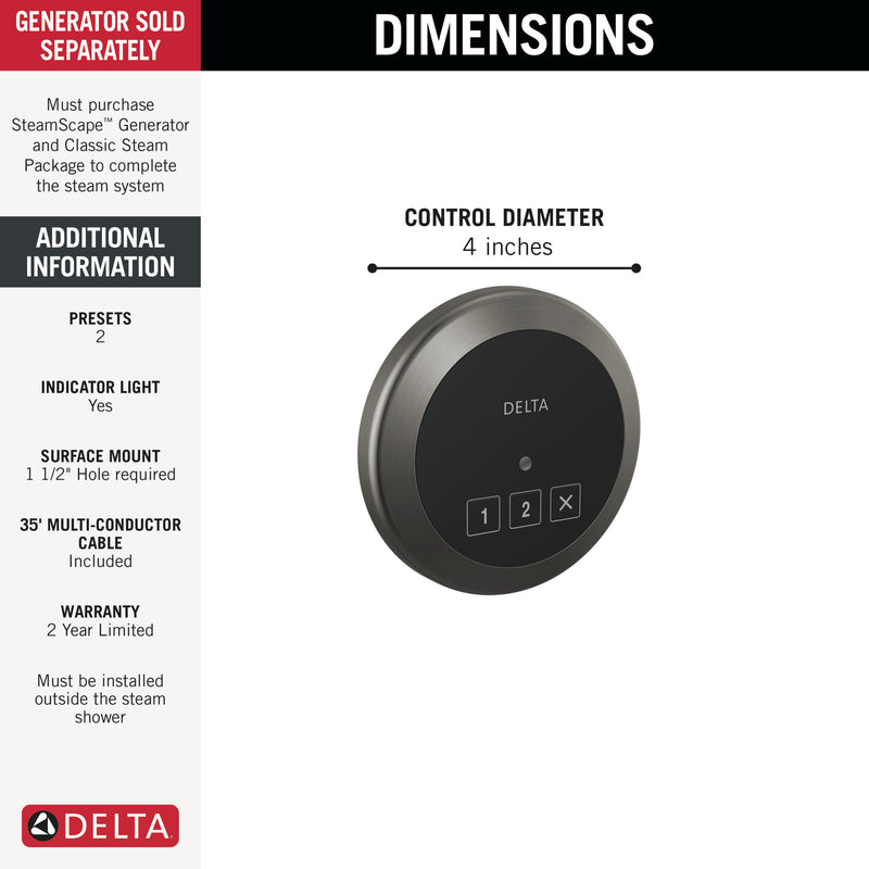 Delta 5CN-220R-KS-PR — Lumicoat Black Stainless