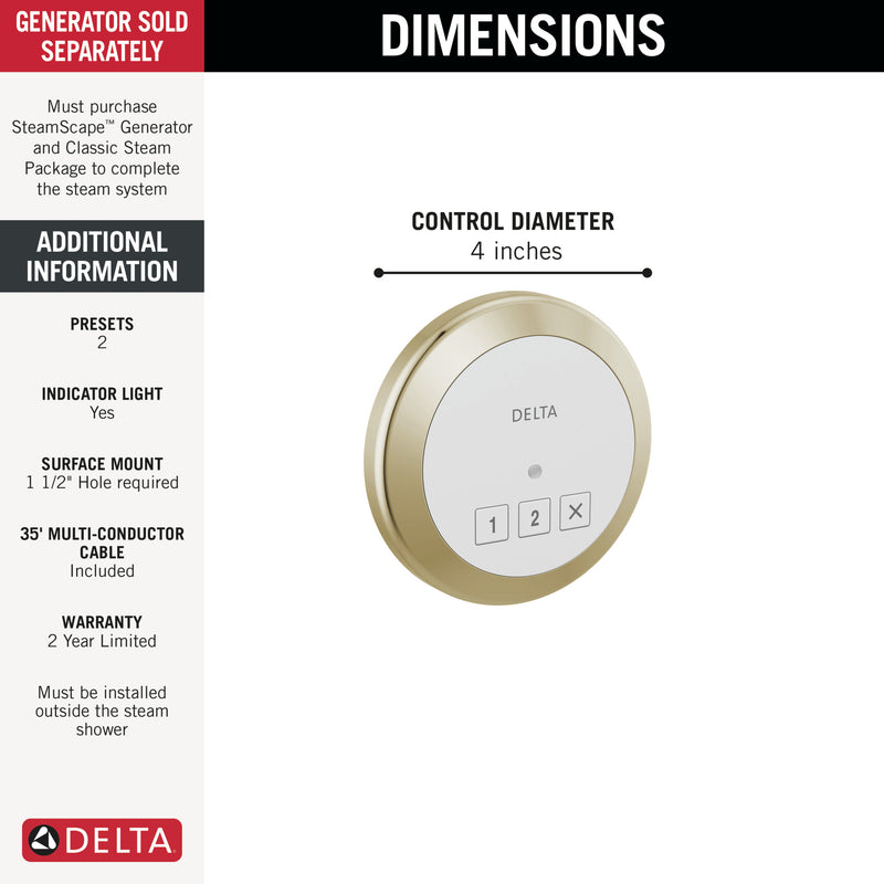 Delta 5CN-220R-PN-PR — Lumicoat Polished Nickel