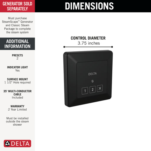 Delta 5CN-220T-BL — Matte Black