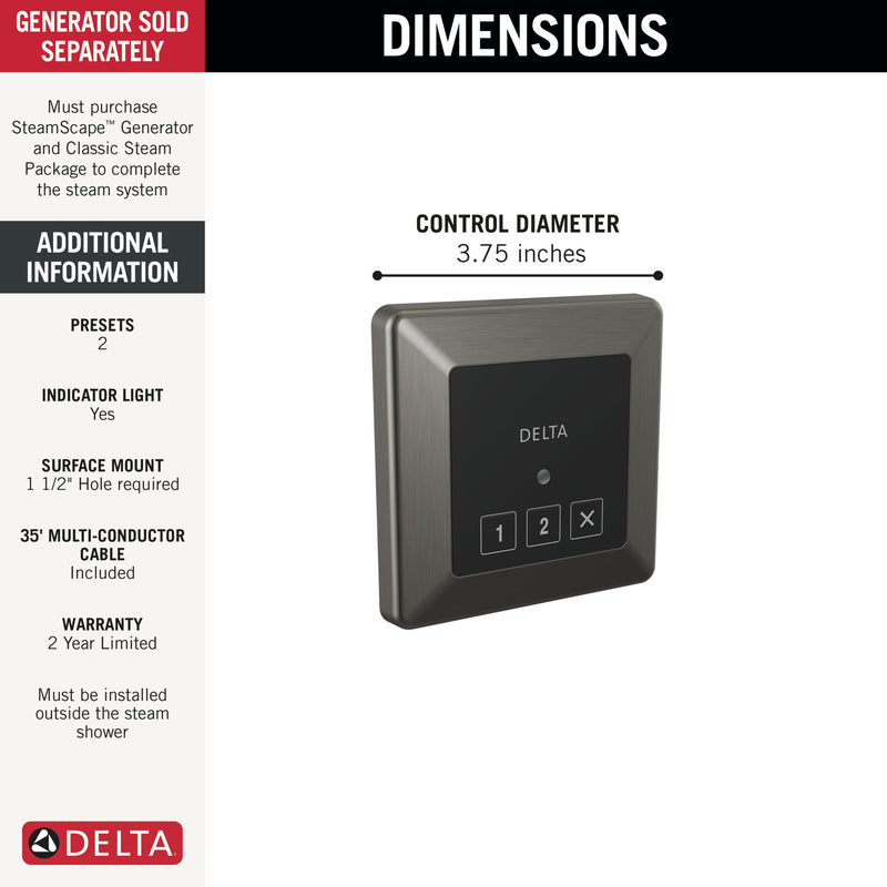 Delta 5CN-220T-KS-PR — Lumicoat Black Stainless
