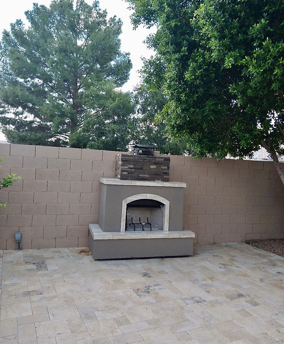 Tuscan 6' Outdoor Fireplace with Log Set for LP or NG access door for Tank