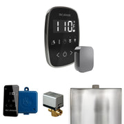ButlerFlex Steam Shower Control Package with TempoFlex Control and Steamhead in Black Brilliant Black — Black - Brilliant Black