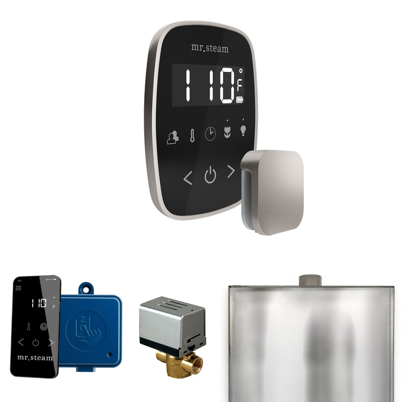 ButlerFlex Steam Shower Control Package with TempoFlex Control and Steamhead in Black Brushed Nickel — Black - Brushed Nickel
