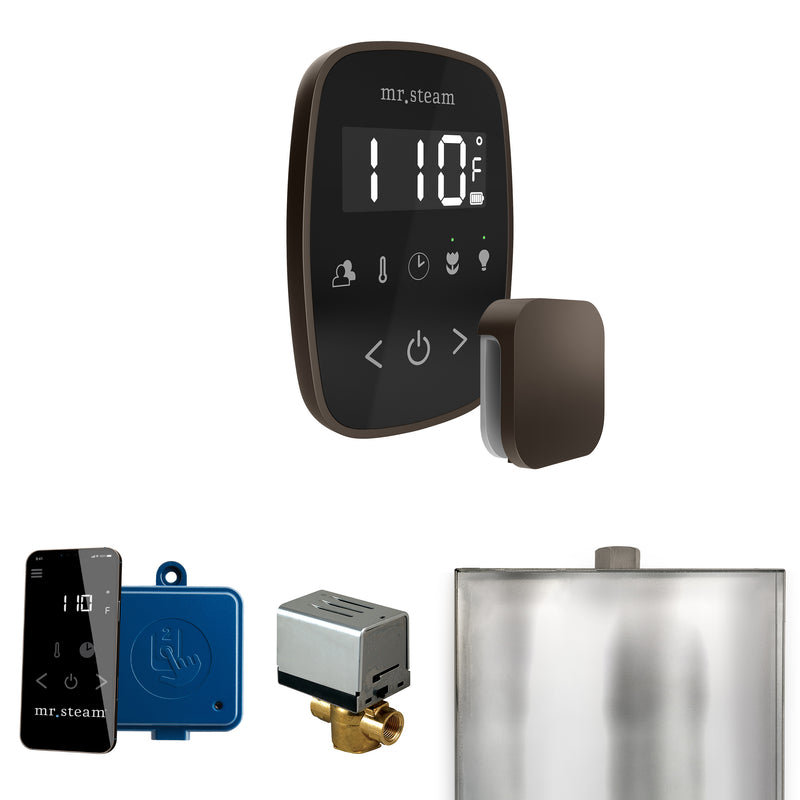 ButlerFlex Steam Shower Control Package with TempoFlex Control and Steamhead in Black Oil-Rubbed Bronze — Black - Oil-Rubbed Bronze