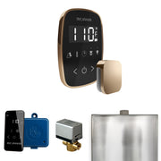 ButlerFlex Steam Shower Control Package with TempoFlex Control and Steamhead in Black Polished Gold — Black - Polished Gold