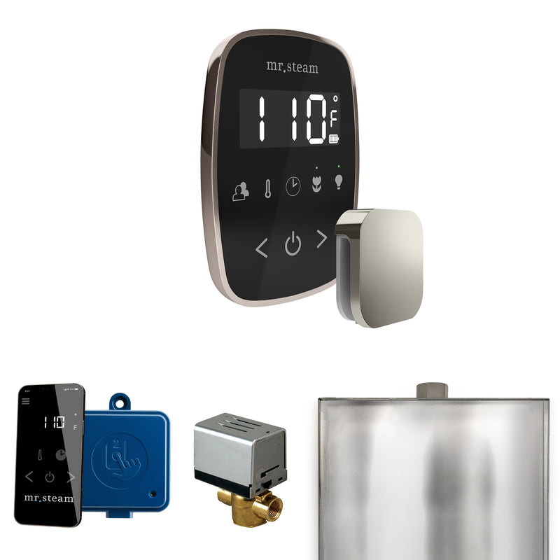 ButlerFlex Steam Shower Control Package with TempoFlex Control and Steamhead in Black Polished Nickel — Black - Polished Nickel