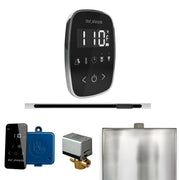 ButlerFlex Steam Shower Control Package with TempoFlex Control and Linear Steamhead in Black Polished Chrome — Black - Polished Chrome