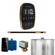 ButlerFlex Steam Shower Control Package with TempoFlex Control and Linear Steamhead in Black Polished Gold — Black - Polished Gold