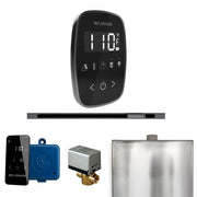 ButlerFlex Steam Shower Control Package with TempoFlex Control and Linear Steamhead in Black Satin Steel — Black - Satin Steel