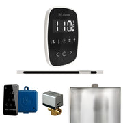 ButlerFlex Steam Shower Control Package with TempoFlex Control and Linear Steamhead in Black White — Black - White