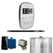 ButlerFlex Steam Shower Control Package with TempoFlex Control and Linear Steamhead in White Brilliant Black — White - Brilliant Black