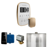 ButlerFlex Steam Shower Control Package with TempoFlex Control and Steamhead in White Brushed Bronze — White - Brushed Bronze