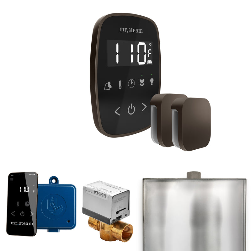 ButlerFlex Max Steam Shower Control Package with TempoFlex Control and Steamhead in Black Oil-Rubbed Bronze — Black - Oil-Rubbed Bronze