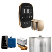 ButlerFlex Max Steam Shower Control Package with TempoFlex Control and Steamhead in Black Polished Gold — Black - Polished Gold