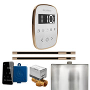 ButlerFlex Max Steam Shower Control Package with TempoFlex Control and Linear Steamhead in White Polished Gold — White - Polished Gold