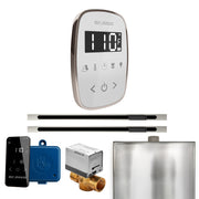 ButlerFlex Max Steam Shower Control Package with TempoFlex Control and Linear Steamhead in White Polished Nickel — White - Polished Nickel