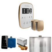 ButlerFlex Max Steam Shower Control Package with TempoFlex Control and Steamhead in White Brushed Bronze — White - Brushed Bronze