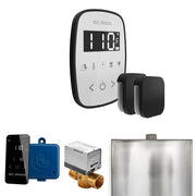 ButlerFlex Max Steam Shower Control Package with TempoFlex Control and Steamhead in White Matte Black — White - Matte Black