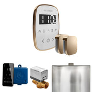 ButlerFlex Max Steam Shower Control Package with TempoFlex Control and Steamhead in White Polished Gold — White - Polished Gold
