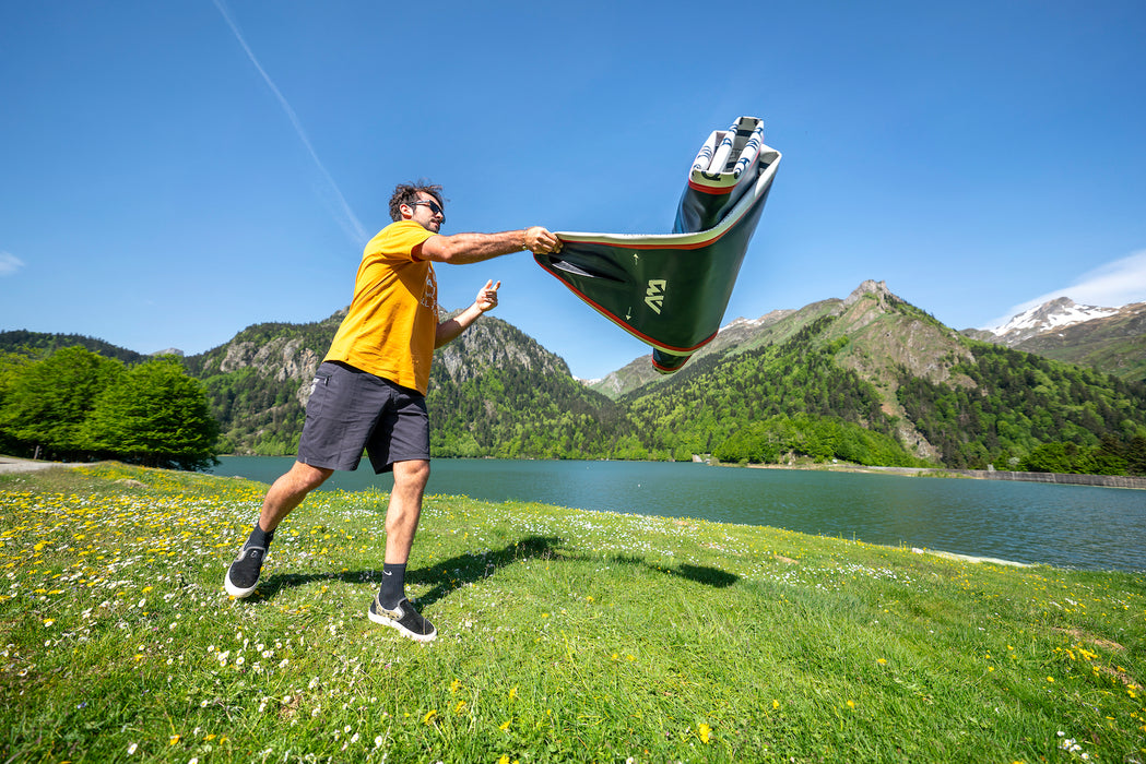 Touring Inflatable Stand-Up Paddleboard (iSUP) with Coil Leash