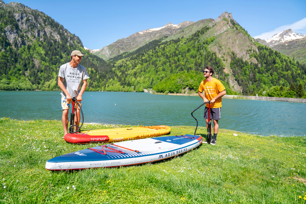 Touring Inflatable Stand-Up Paddleboard (iSUP) with Coil Leash