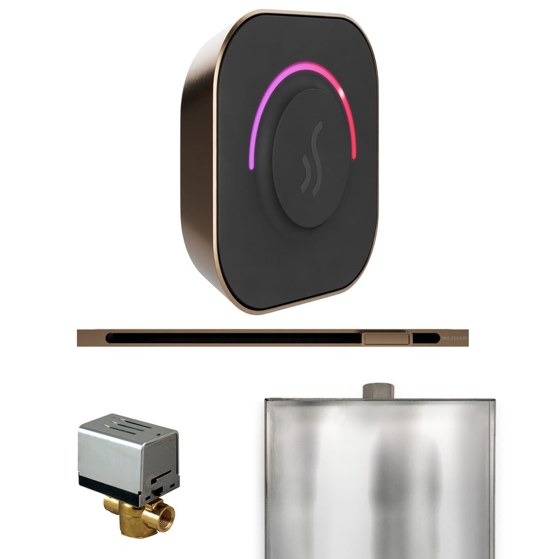 ButlerTouch Steam Shower Control Package with TempoTouch Control and Linear Steamhead in Nouveau Bronze — Nouveau Bronze