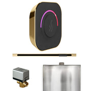 ButlerTouch Steam Shower Control Package with TempoTouch Control and Linear Steamhead in Polished Brass — Polished Brass