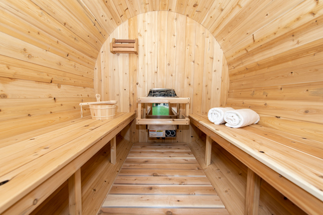 Harmony Sauna: Canadian Timber Collection, Handcrafted Eastern White Cedar, 2-4 Person Seating, Ready-to-Assemble Kit with Solid Cedar Cradles.