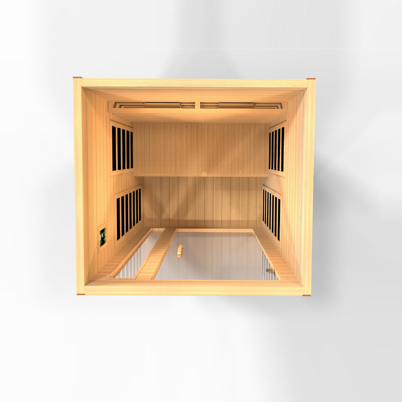 Golden Designs "2-Person Full Spectrum Near Zero EMF Infrared Sauna - Dynamic Cordoba"