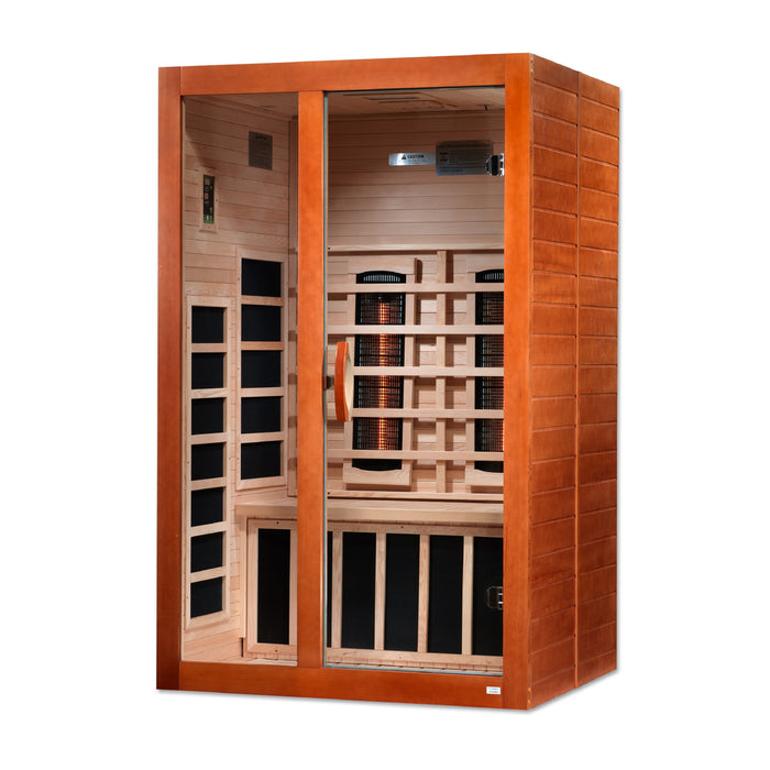 Golden Designs "2-Person Full Spectrum Near Zero EMF Infrared Sauna - Dynamic Santiago"