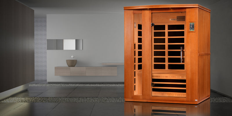 Golden Designs  "3-Person Ultra Low EMF Infrared Sauna - Dynamic Lugano"