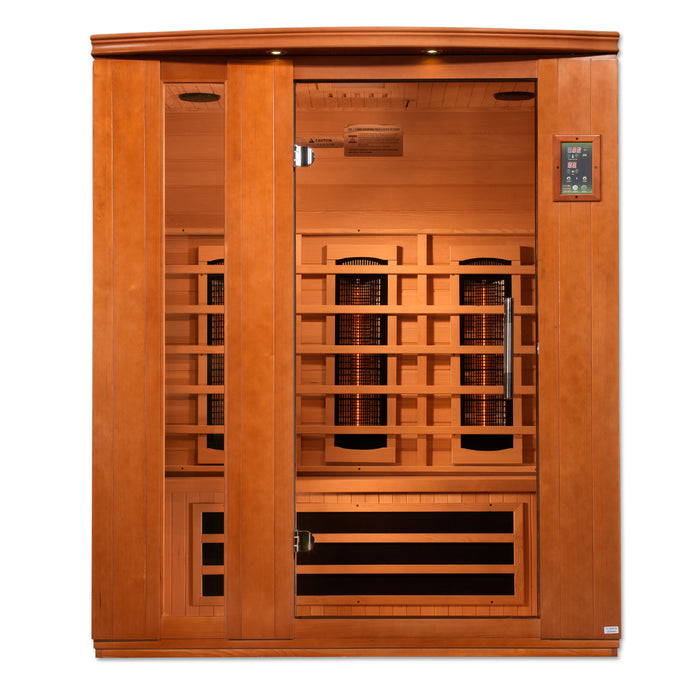 Golden Designs "3-Person Full Spectrum Near Zero EMF Infrared Sauna - Dynamic Lugano"