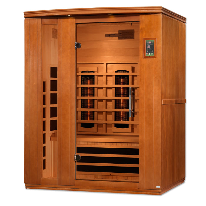 Golden Designs "3-Person Full Spectrum Near Zero EMF Infrared Sauna - Dynamic Lugano"