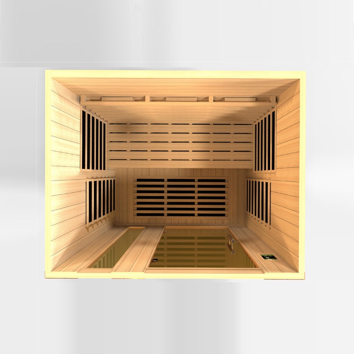 Golden Designs "3-Person Full Spectrum Near Zero EMF Infrared Sauna - Dynamic Lugano"