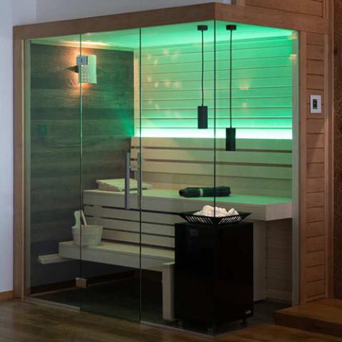 EOS Cubo Avantgarde Freestanding Electric Sauna Heater — Cubo Avantgarde Lifestyle 1