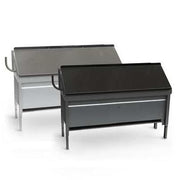 EOS Invisio Midi Concealed Electric Sauna Heater — Invisio Midi 2; stainless steel and anthracite comparison